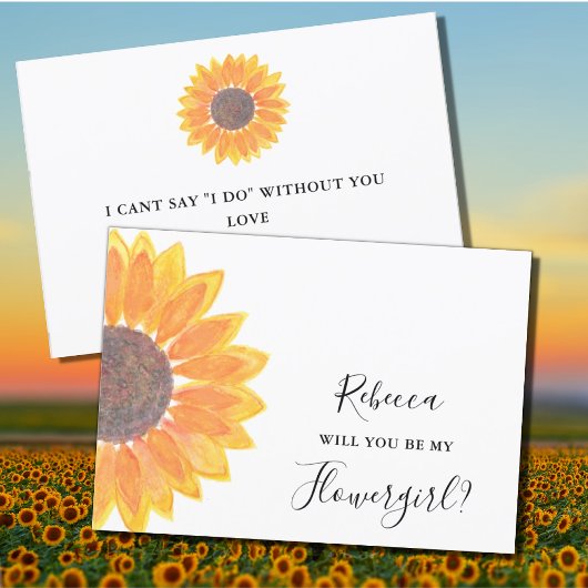 ひまわりの花が咲く 招待状