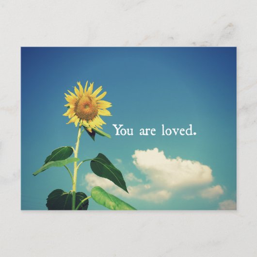 ひまわりの花が大好き ポストカード (正面)