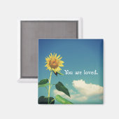 ひまわりの花が大好き マグネット (正面/裏面)