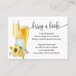 ひまわりの花が本の泡を持って来る赤ちゃんシャワー挿入 プレイスカード