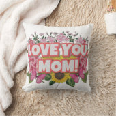 ひまわりの花でお母さんを愛して クッション (ブランケット)