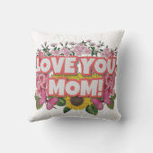 ひまわりの花でお母さんを愛して クッション (裏面)