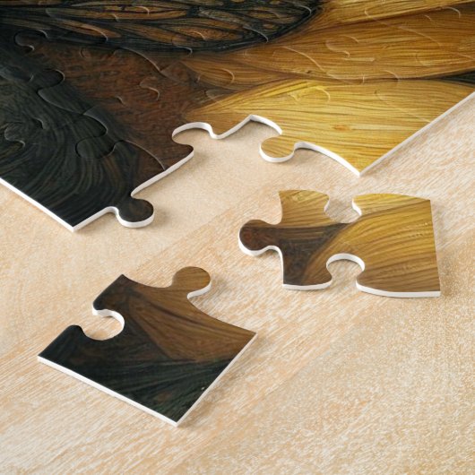 ひまわりの花で眠る妖精 ジグソーパズル (側面)