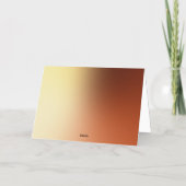 ひまわりの花とかぼちゃへの感謝 箔グリーティングカード (裏面)