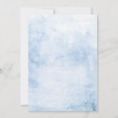 ひまわりの花とほこりっぽい青あじさい結婚フローラ 招待状 (裏面)