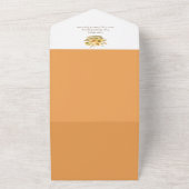 ひまわりの花とカボチャのトラック赤ちゃんシャワー オールインワン招待状 (外側)