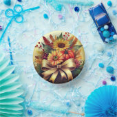 ひまわりの花とカボチャのボウル、7"紙ボウル ペーパーボウル (パーティー)