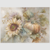 ひまわりの花とカボチャ秋の切り離 薄葉紙 (正面)