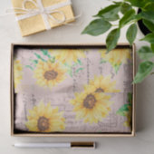 ひまわりの花とスクリプトフローラの切り離し 薄葉紙 (ギフト)