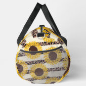 ひまわりの花とチーズストライプの花 ダッフルバッグ (右)