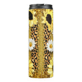 ひまわりの花とデイジーの花と母の生活テーマ タンブラー (裏面)