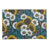 ひまわりの花とデイジー、夏の庭2 枕カバー (正面右)