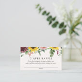 ひまわりの花とバラおむつラッフルインサートカード エンクロージャーカード (スタンド正面)