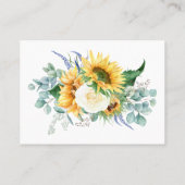 ひまわりの花とバラの本ベビーエンクロージャカード 名刺 (裏面)