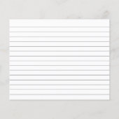 ひまわりの花とバラブライダルシャワーレシピカード (裏面)