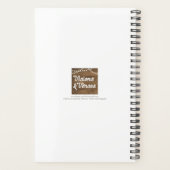 ひまわりの花とバーンウッドパーソナライズされたモノグラムの日 プランナー手帳 (裏面)