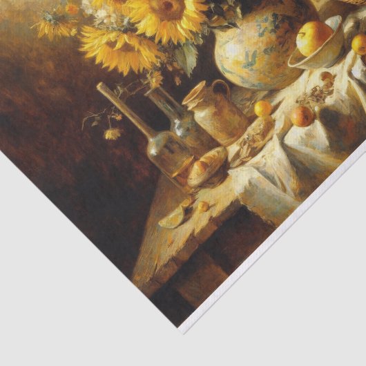 ひまわりの花とフルーツ絵を描の切り離し 薄葉紙 (詳細)