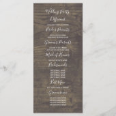 ひまわりの花とブルゴーニュ赤バラ結婚式 プログラム (裏面)