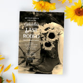 ひまわりの花とブーツ最後のロデオバチェロレッテ 招待状