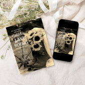 ひまわりの花とブーツ最後のロデオバチェロレッテ 招待状