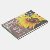 ひまわりの花とライトカントリー素朴ウェディング ゲストブック (コーナー)