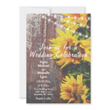 ひまわりの花とライトカントリー素朴ウェディング