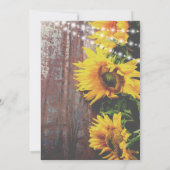 ひまわりの花とライトカントリー素朴ウェディング 招待状 (裏面)