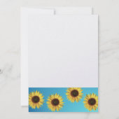 ひまわりの花とリボンの国の結婚式 招待状 (裏面)