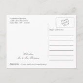 ひまわりの花とヴィンテージレース結婚式の日付を保存 案内ポストカード (裏面)