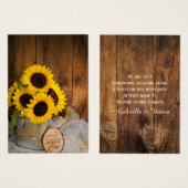 ひまわりの花と園散水缶結婚のチャリティー (正面&裏面)