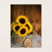 ひまわりの花と園散水缶結婚のチャリティー (正面)