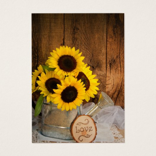 ひまわりの花と園散水缶結婚のチャリティー (正面)