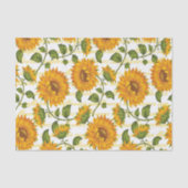 ひまわりの花と文字ティッシュペーパー 薄葉紙 (正面)