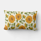 ひまわりの花と文字 ランバークッション (裏面)