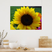 ひまわりの花と日差し(2) ポスター (キッチン)