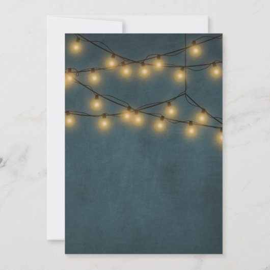 ひまわりの花と明るい田舎のカップルのシャワー 招待状 (裏面)