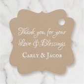 ひまわりの花と木のスライスありがとう フェイバータグ (裏面)