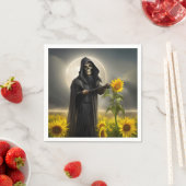 ひまわりの花と死神 スタンダードカクテルナプキン (インサイチュ)