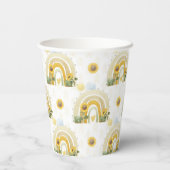 ひまわりの花と虹 紙コップ (裏面)