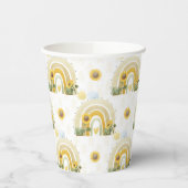 ひまわりの花と虹 紙コップ (左)