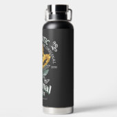 ひまわりの花と蝶グラフィック ウォーターボトル (背面)