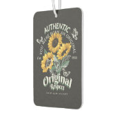 ひまわりの花と蝶グラフィック カーエアーフレッシュナー (左)