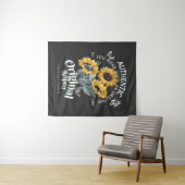 ひまわりの花と蝶グラフィック タペストリー (インサイチュ(横))