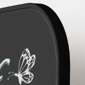 ひまわりの花と蝶グラフィック ピックルボールラケット (左詳細)