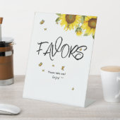 ひまわりの花と蝶赤ちゃんシャワーの好意 台座サイン (インサイチュ)