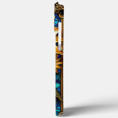 ひまわりの花と装飾的なフレーム要素 Case-Mate iPhoneケース (裏面 / 左)