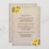 ひまわりの花と赤ん坊の息の情素朴報 エンクロージャーカード (正面/裏面)