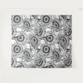 ひまわりの花と金銀色 タペストリー (正面(横))