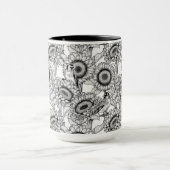ひまわりの花と金銀色 マグカップ (中央)