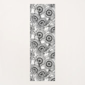 ひまわりの花と金銀色 ヨガマット (正面)